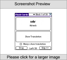 LingvoSoft FlashCards German <-> Spanish for Palm OS Screenshot